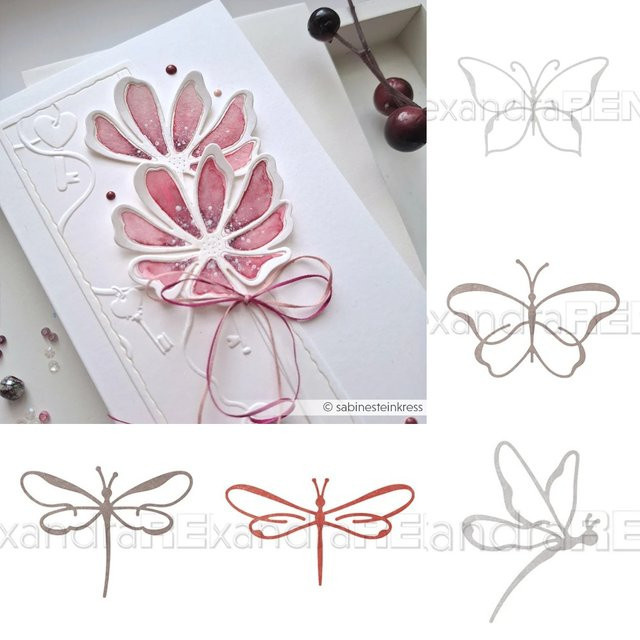 Dragonfly Flowers Stanzformen für Scrapbook und Tagebuch Dekoration in Multicolour - Bild 1