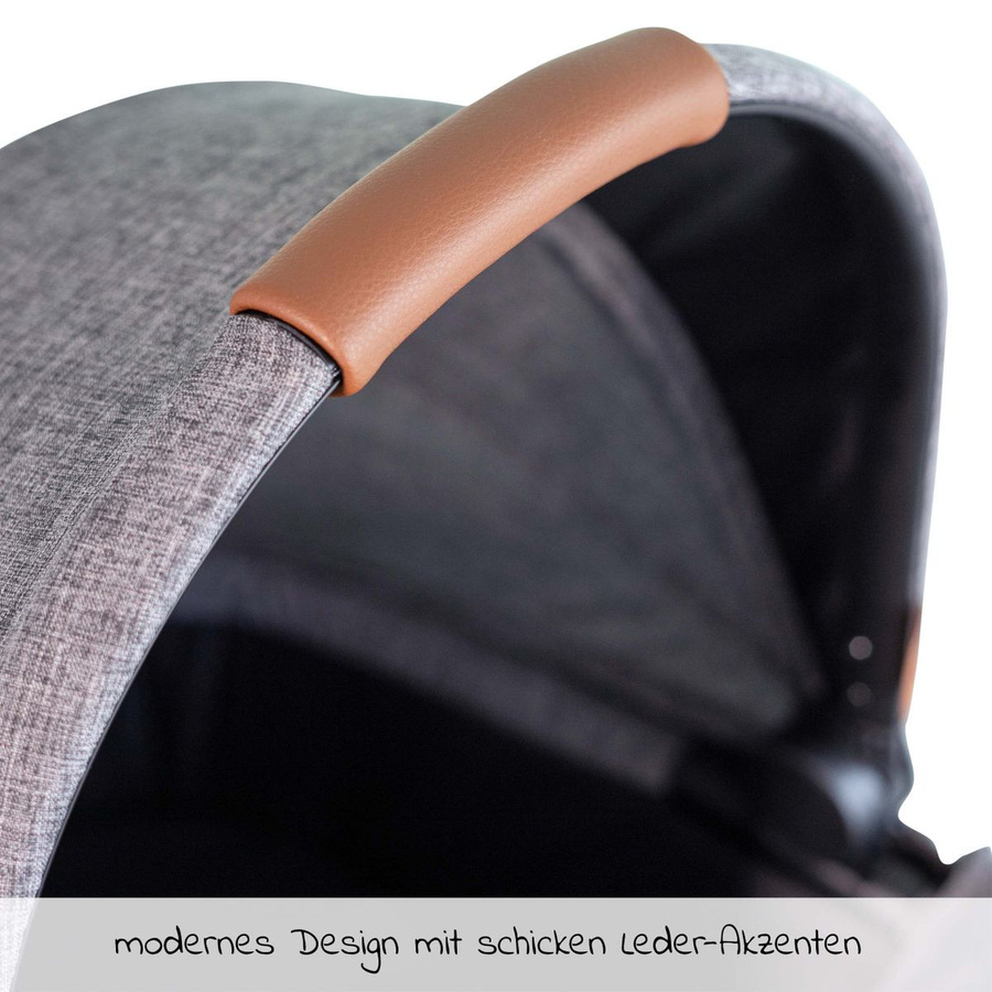 ABC Design Babywanne für Buggy Flash in Woven Graphite (Grau/Schwarz) - Bild 3