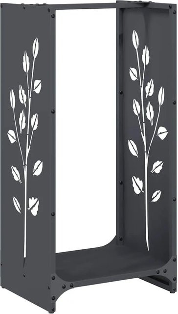 vidaXL Brennholzregal aus kaltgewalztem Stahl in Anthrazit, B/T/H: 40 x 30 x 80 cm - Bild 1