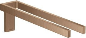 Hansgrohe Axor Uni Rectangular 2-armiger Duscharm mit Wandmontage in Gold gebürstet, Breite: 38 cm - Bild 1