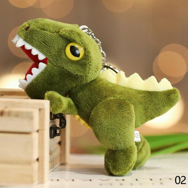 Yiran Health & Beauty Mini-Dinosaurier-Stofftiere Schlüsselanhänger, 14cm, ab 3 Jahre - Bild 1