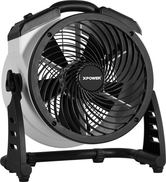 XPower FC-100 Hochleistungs-Industrie-Luftbeweger in Orange, Mehrzweck-Bodenventilator mit variabler Geschwindigkeit - Bild 1