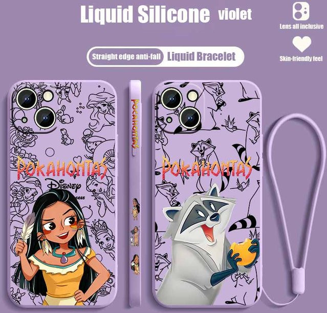 Disney Pocahontas Silikon Handyhülle für Apple iPhone 17 16 15 14 13 12 Pro Max Plus Mini - Bild 1