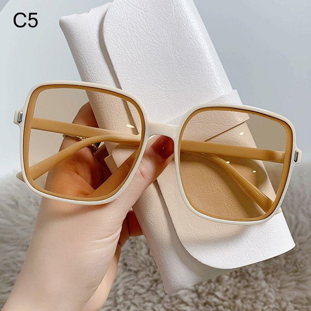 Yiran Health & Beauty Sonnenbrille, quadratisch, Damen, Vollrand, Kunststoff, weiß - Bild 1