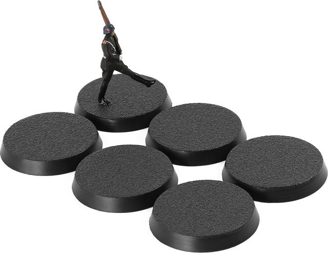 Evemodel Runde Basen für Wargames Tischspiele, Zubehör, Schwarz - Bild 1