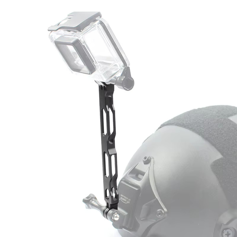 BMUUPY Selfie-Helm-Verlängerungsarm aus Aluminiumlegierung in Schwarz als Stativadapter-Kit für GoPro, Insta360 X4, X5 und DJI Osmo - Bild 2