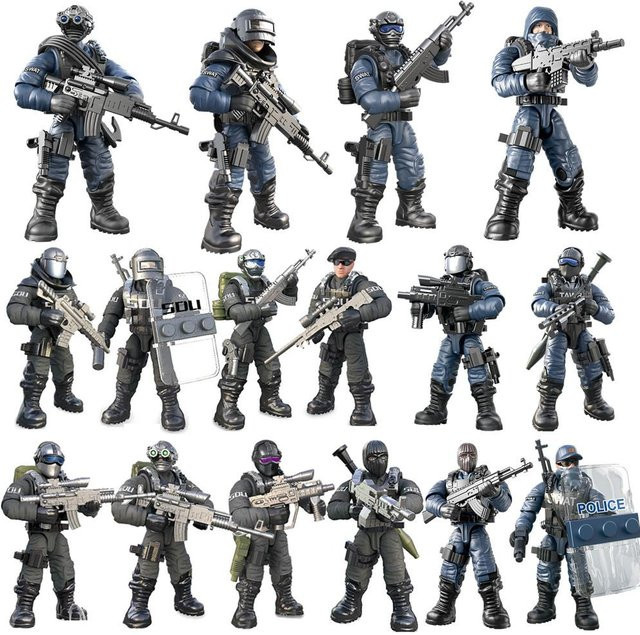 Linyi toy Polizei Figuren, schwarz, ab 14 Jahren - Bild 1