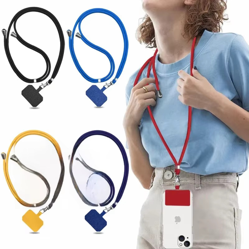 Ricestate Universelles Telefon-Lanyard mit Patch in Grau, verstellbares Handy-Hängeseil als Anti-Verlust-Umhängeband für dein Smartphone - Bild 5
