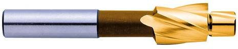 Exact Flachsenker 50826 mit 18 mm Durchmesser aus HSS TiN und Zylinderschaft in Gold - Bild 1