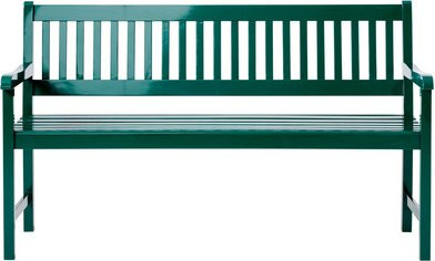 Cinas Gartenbank Brighton 3er aus Holz in Mahogany Grün B: 150 cm, H: 89 cm, T: 59 cm - Bild 1