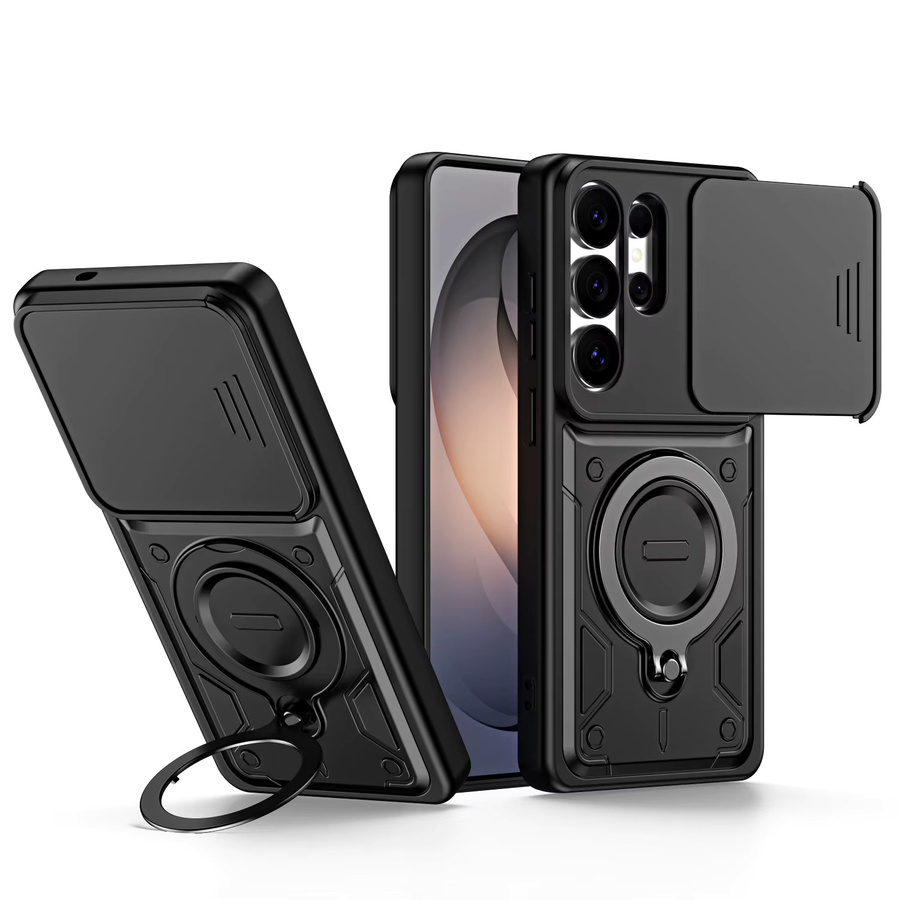 Magnetische Handyhülle für Samsung Galaxy S26 Ultra S26 Plus A57 A37 A17 A07 A56 A36 A26 mit 360 Grad drehbarem Ständer und Kameraschutz in Schwarz oder Blau - Bild 6