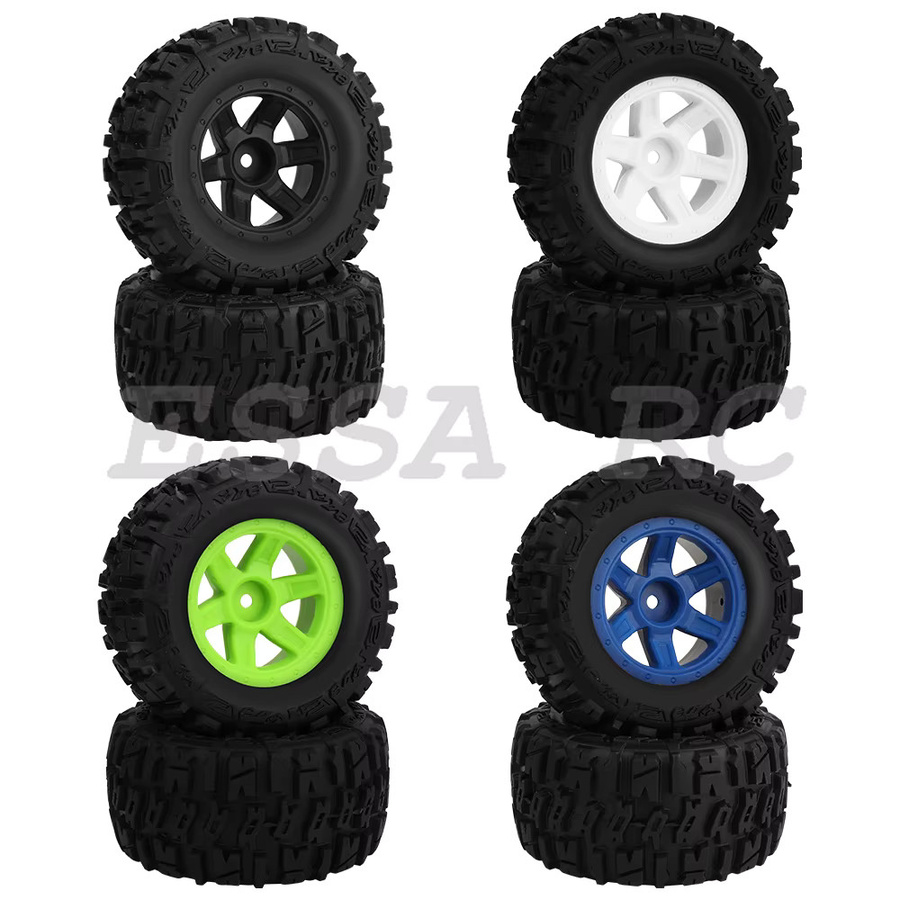 MJX RC-Radreifen, 4-teiliges Set, Gummi, 90 mm, 12 mm Sechskant, Zubehör - Bild 3