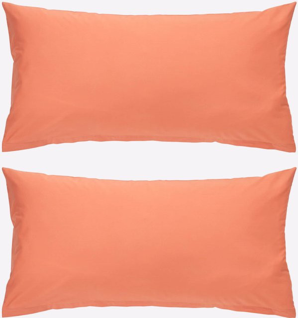 Bettwäsche Heine Home aus 100% Baumwolle in Perkal, Farbe Papaya und Orange, mit Reißverschluss - Bild 1