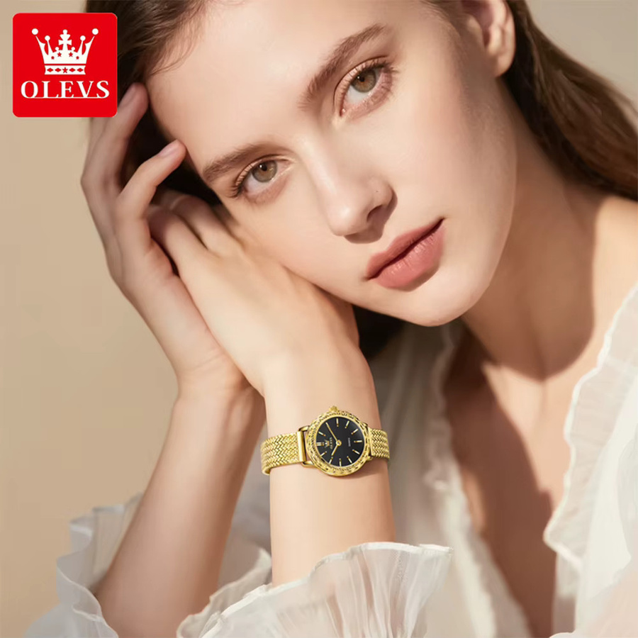 OLEVS Armbanduhr, Quarz, Edelstahl, Silber, Damen - Bild 2