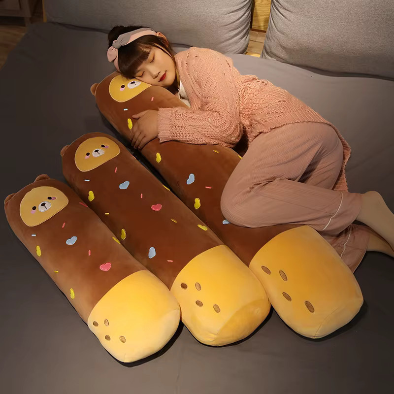 PUNIDAMAN Plüschtier Bär Schwein Pinguin Kaninchen langes Kissen - Bild 3
