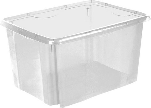 KEEPER Aufbewahrungsbox aus Kunststoff, transparent, stapelbar, B: 39 cm, H: 29,5 cm - Bild 1