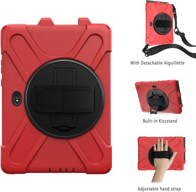 Stoßfeste Tablet-Hülle für Samsung Galaxy Tab Active Pro 10.1 SM-T540 T545 in Rot mit Schultergurt - Bild 1