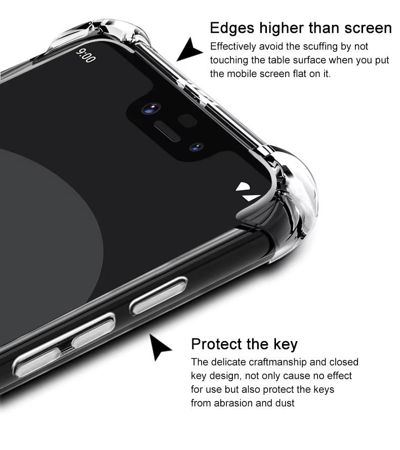 ZTE Nubia Z60 Ultra 5G Handyhülle aus transparentem Silikon TPU mit Airbag-Schutz und stoßfester Rückseite - Bild 3