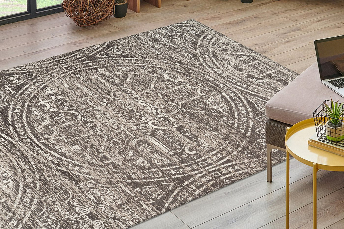 Kayoom Flachflorteppich Davis 425 Grau B/H/L: 80 x 1,2 x 150 cm - Bild 1