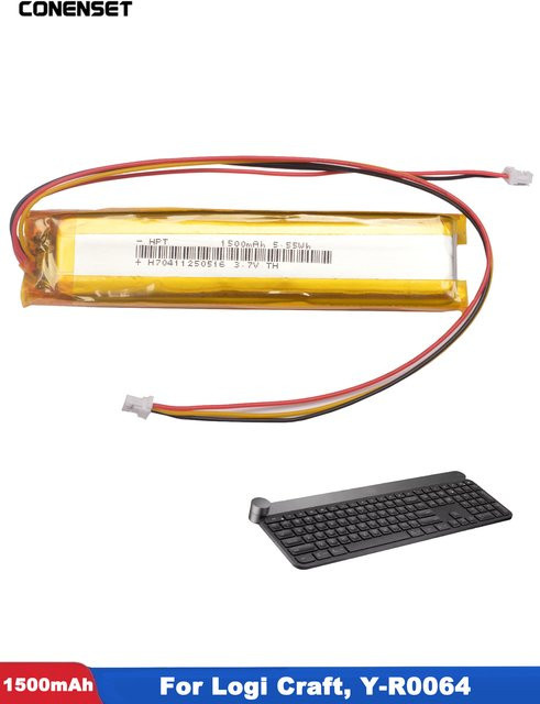 Logitech Ersatz-Tastatur-Akku 3,7 V 1500 mAh für Craft Y-R0064 kabellose Tastatur in Gelb - Bild 1