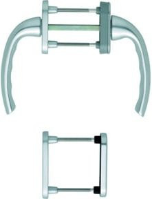 HOPPE FTT-Griffgarnitur Tôkyô 0710RH/66N TS 63-68 N 12 in Aluminium naturfarbig silber - Bild 1