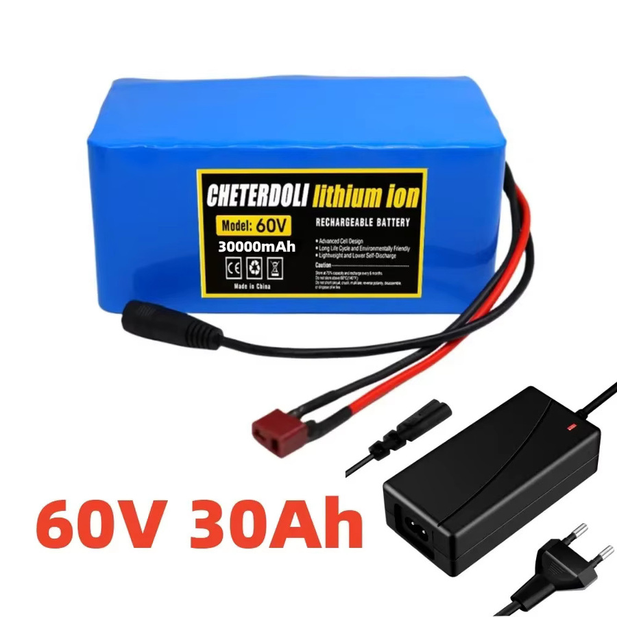 Aleaivy Li-Ionen-Akku 60V 30Ah 30000mAh für E-Bike und Elektrofahrrad in Blau mit integriertem BMS - Bild 2
