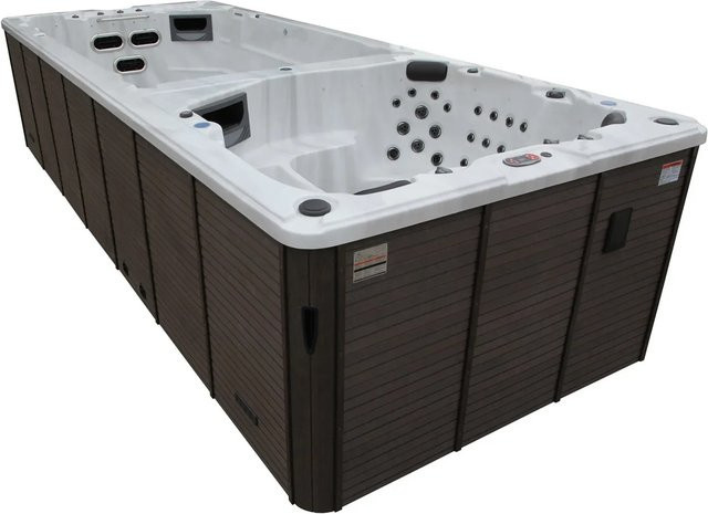 Canadian Spa Whirlpool Swim Spa St. Lawrence Dual Zone, braun, B/T/H: 594 x 228 x 137 cm - Bild 1