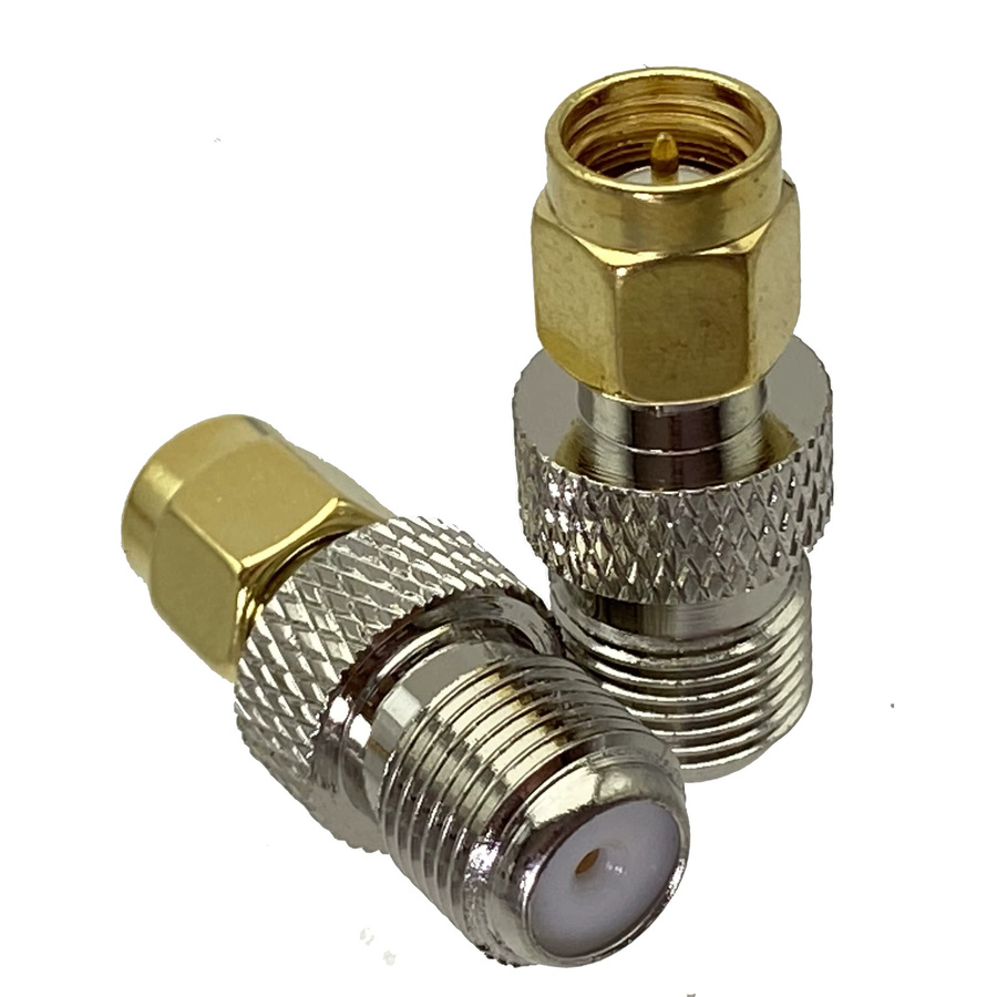 Adapter TV zu SMA Stecker und Buchse Gerade RF Koaxial Stecker für Antennen in Silber - Bild 1