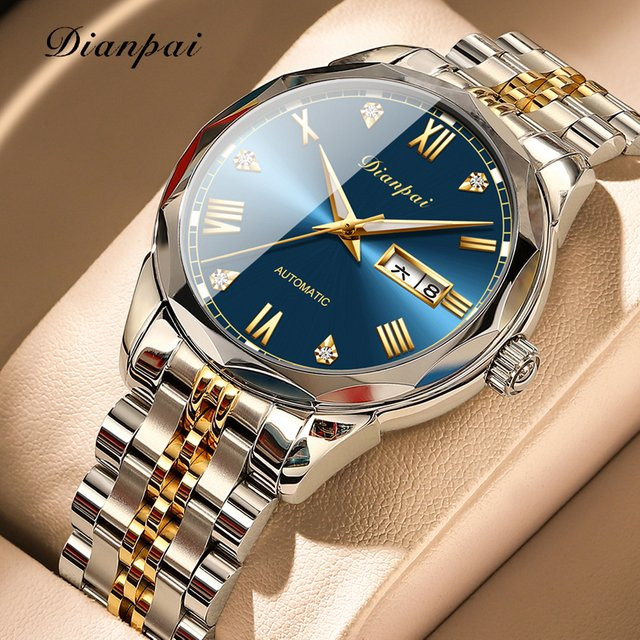 Dianpai Armbanduhr, Automatik, Edelstahl, Weiß, Herren - Bild 1