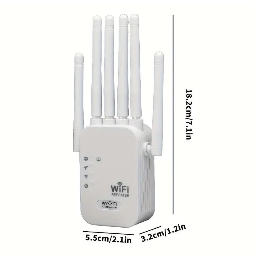 Regaton WLAN Repeater Dual-Band 1200Mbps Wi-Fi Signalverstärker in Weiß - Bild 2