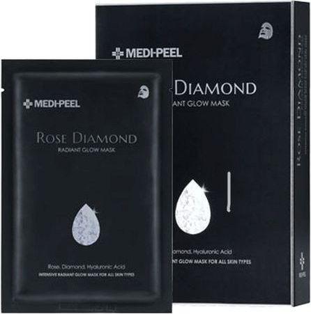 MEDI-PEEL Rose Diamond Radiant Glow Maskenset, Tuchmaske mit Hyaluronsäure - Bild 1