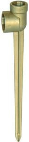 GEKA Regnersteckdorn aus Messing mit IG G1/2 Zoll und IG G3/4 Zoll, Höhe: 17 cm, Farbe: Gold - Bild 1
