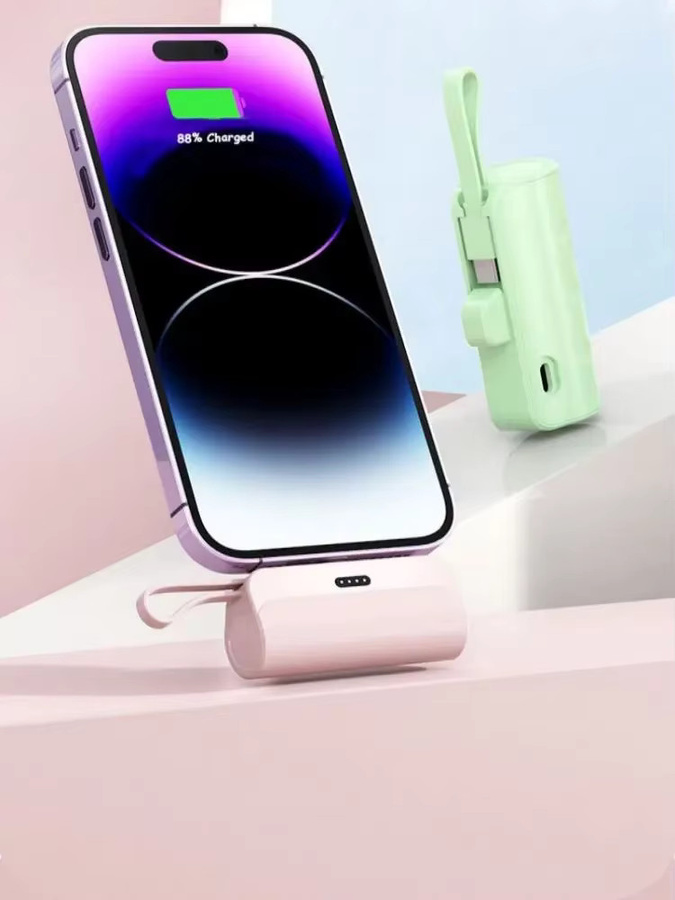 Lenovo Mini Portable Capsule PowerBank 30000mAh mit 2-in-1 Super Fast Charging und Standfunktion in Grün für iPhone und USB-C Geräte - Bild 5