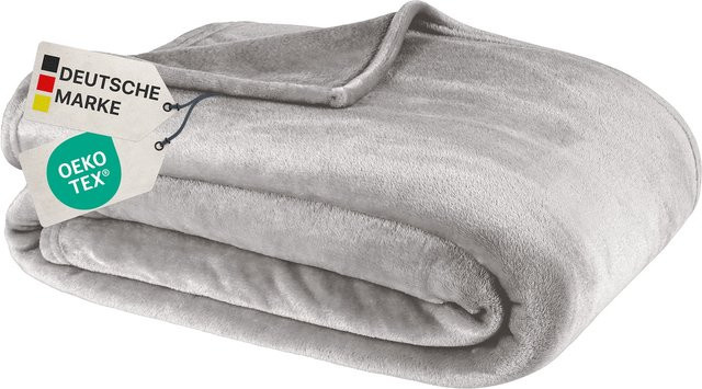 NYVI Kuscheldecke Cashmere Touch in Kiesel, extra flauschige Sofadecke aus Microfaser, B/B: 180 x 220 cm - Bild 1