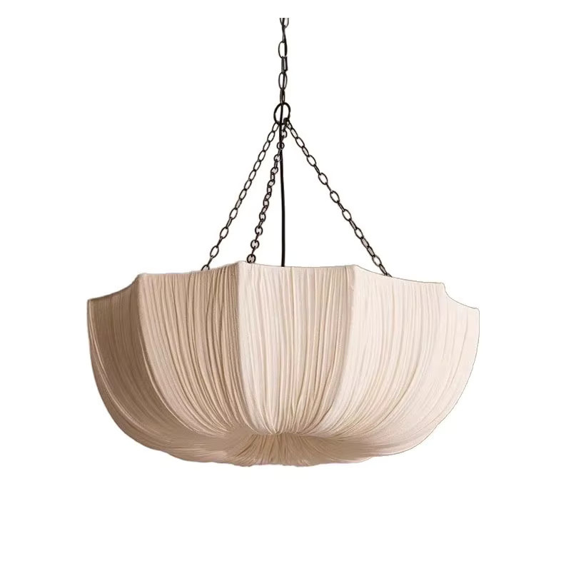 LINCCW Retro Pendelleuchte aus Metall und Stoff in Schwarz für Wohnzimmer, Esszimmer oder Schlafzimmer - Bild 5