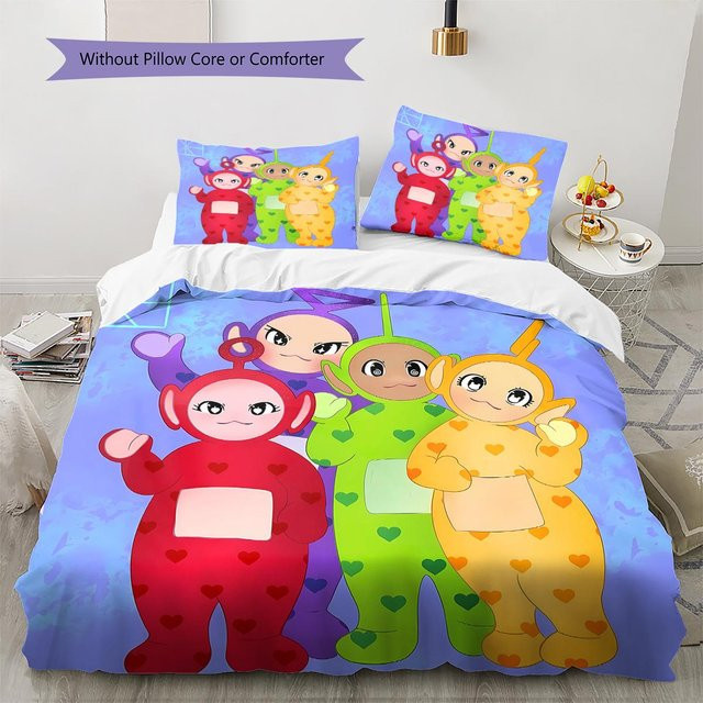 Teletubbies Bettwäsche Set mit Motiv Bettbezug und 2 Kissenbezügen, Mehrfarbig, B/H: 250 x 220 cm - Bild 1
