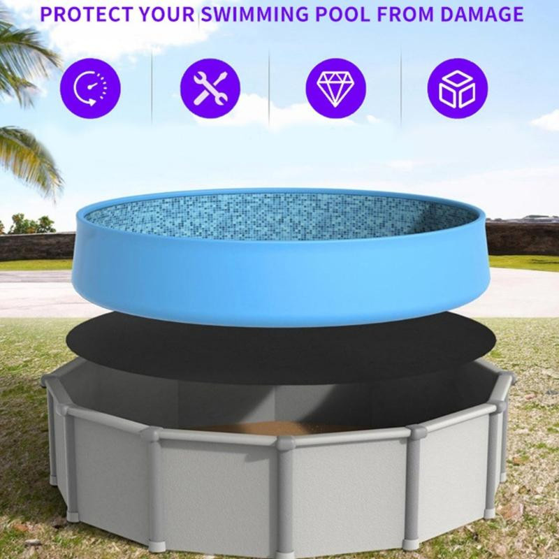 Runde Poolunterlage Deamos aus Gewebe, rutschfeste Schwimmbadmatte als Bodenschutz für deinen Outdoor-Pool, Durchmesser: 3,7 m - Bild 2