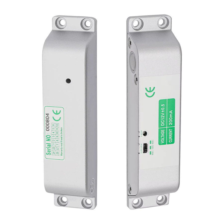 Elektrisches Sicherheitsschloss DC12V 200mA mit magnetischem Induktionsriegel in Silber, B/T/H: 15 x 3,4 x 2,8 cm - Bild 2