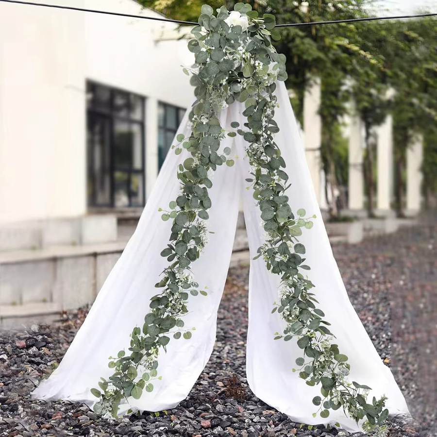 Künstliche Grüne Laubrebe für Dekorationen im Garten, bei Hochzeiten oder als Weihnachtsbaumzubehör - Bild 4