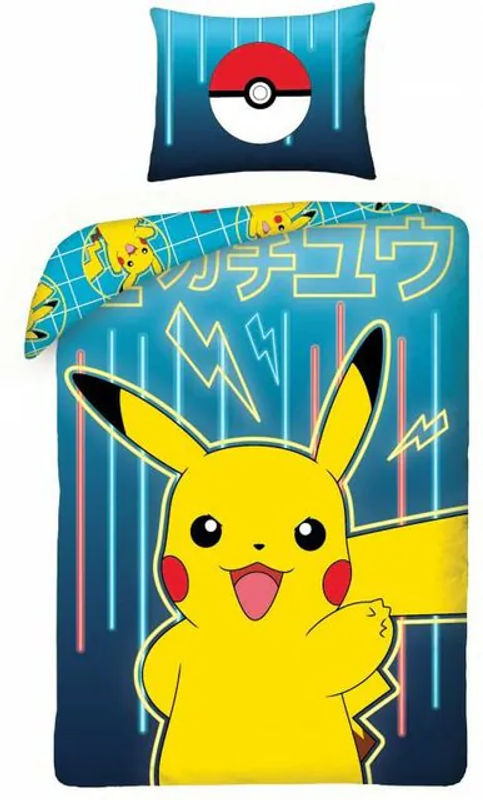 Pokémon Bettwäsche Set aus atmungsaktiver Baumwolle in Multicolour, Bettbezug und Kissenbezug, Breite: 140 cm, Länge: 200 cm - Bild 2