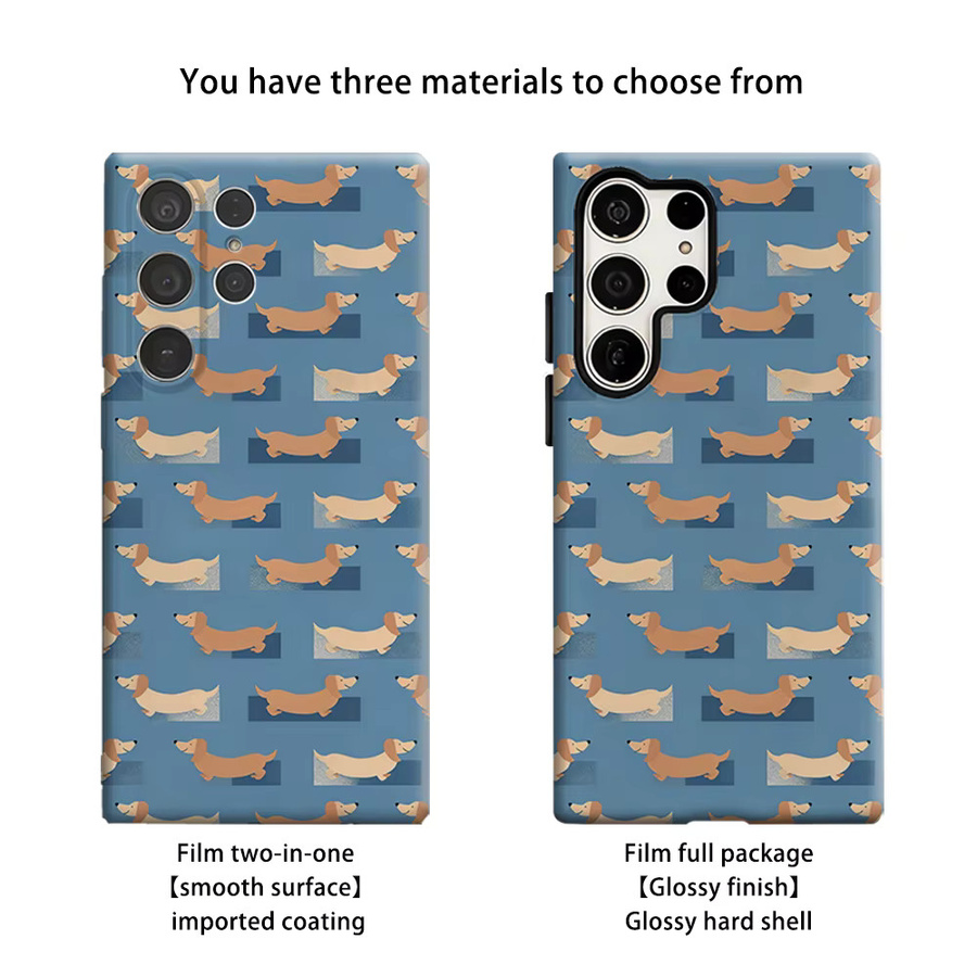 Stoßfeste und robuste Handyhülle mit Dackel-Motiv in Blau für Samsung Galaxy S26 S25 S24 S23 Ultra Plus - Bild 2