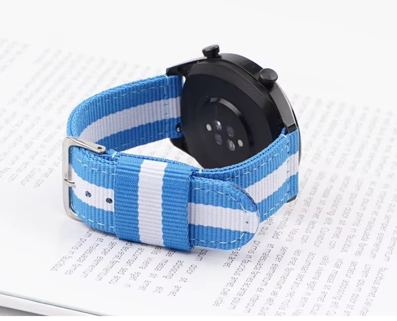 strapfreak Uhrenarmband, Segeltuch, gestreift, Unisex, Bunt - Bild 2
