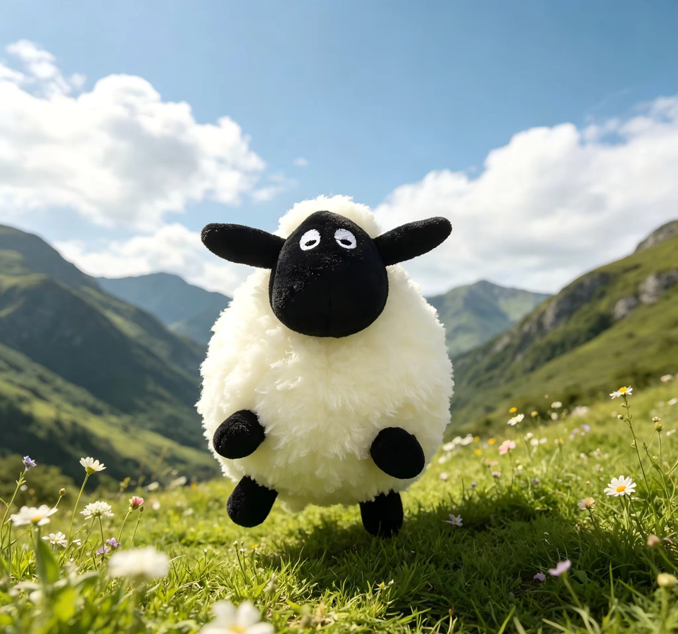 Shaun The Sheep, Shaun das Schaf, Plüschtier, rund, weiß - Bild 6