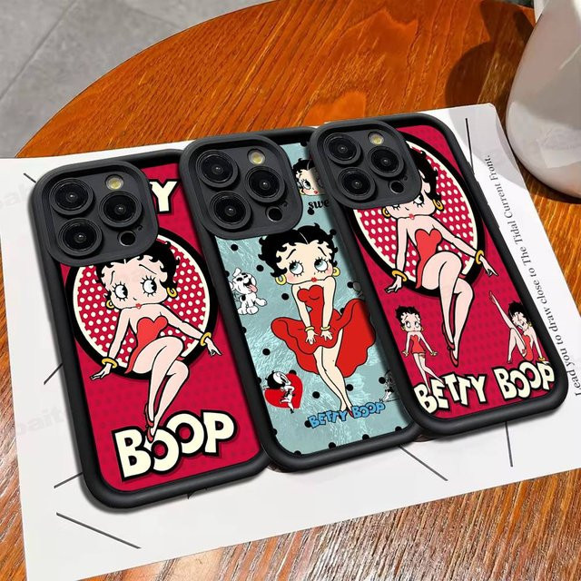 Stoßfeste Silikon Handyhülle Anime B-Bettys B-Boops für iPhone 17 16 15 14 13 12 11 Pro Max Plus in Multicolour - Bild 1