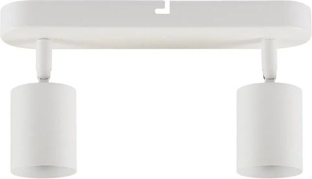 NETTLIFE Deckenstrahler aus Metall in Weiß mit 2x GU10 Fassungen, verstellbar und modern - Bild 1