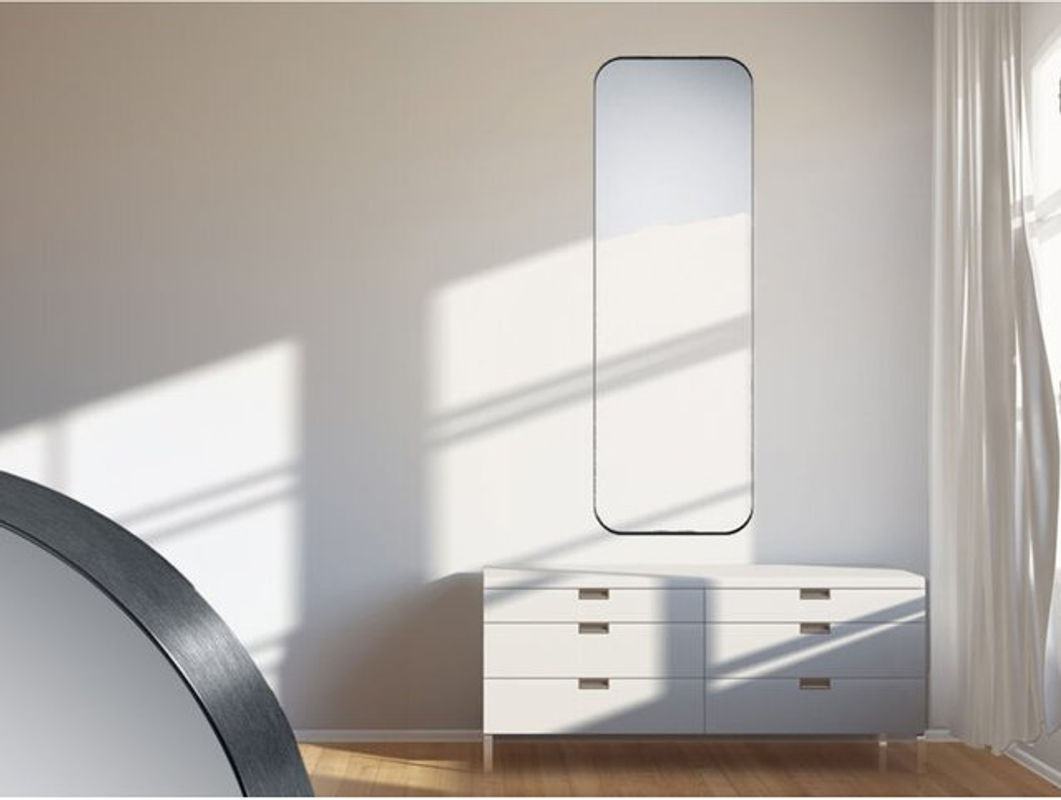 Mirrors And More Wandspiegel Britney Ganzkörperspiegel mit Metallrahmen in Schwarz, B: 50 cm, H: 150 cm - Bild 1