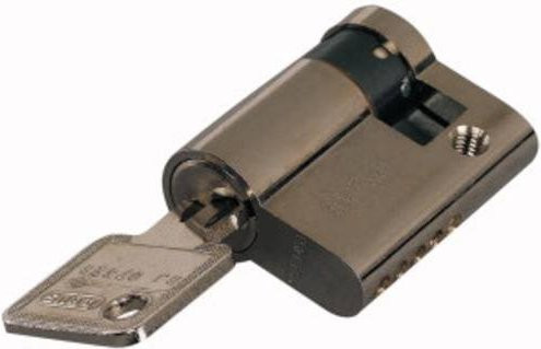 Eaton Profilhalbzylinder PHZ-E10/30-VS in Silber mit Messingkomponenten - Bild 1