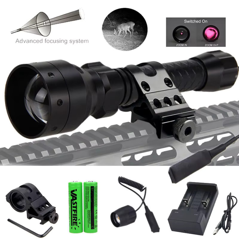VASTFIRE 850 nm Infrarot-Taschenlampe mit einstellbarem Fokus in Schwarz - Bild 4