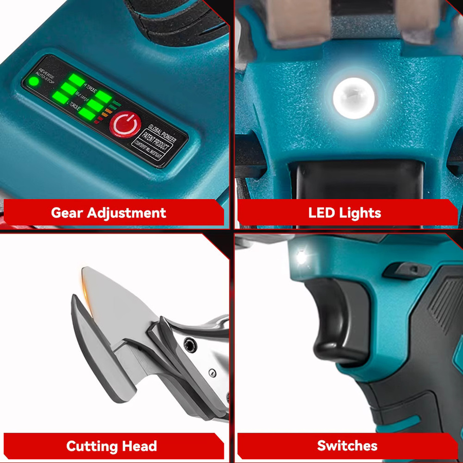 Makita Bürstlose Akku-Blechschere für 18V Batterien aus Carbonstahl zum Schneiden von Eisen und Metall - Bild 3