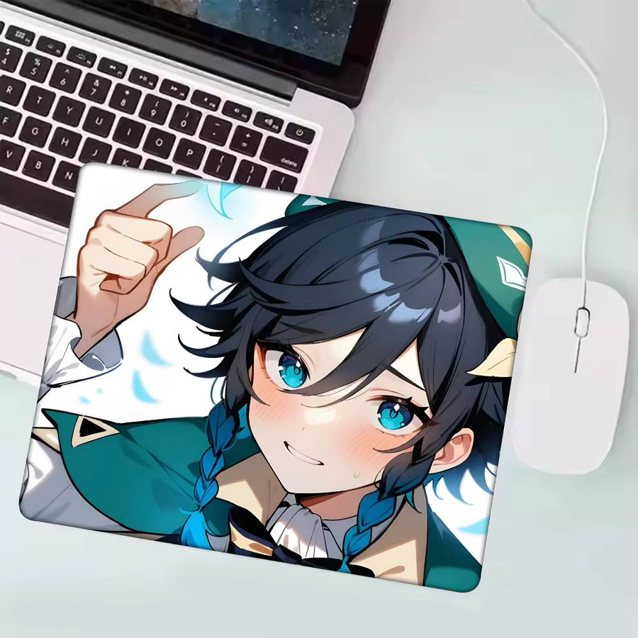 Genshin Impact Barbatos Venti Mousepad Motiv Multicolor rutschfestes Deskpad für Maus und Tastatur - Bild 6